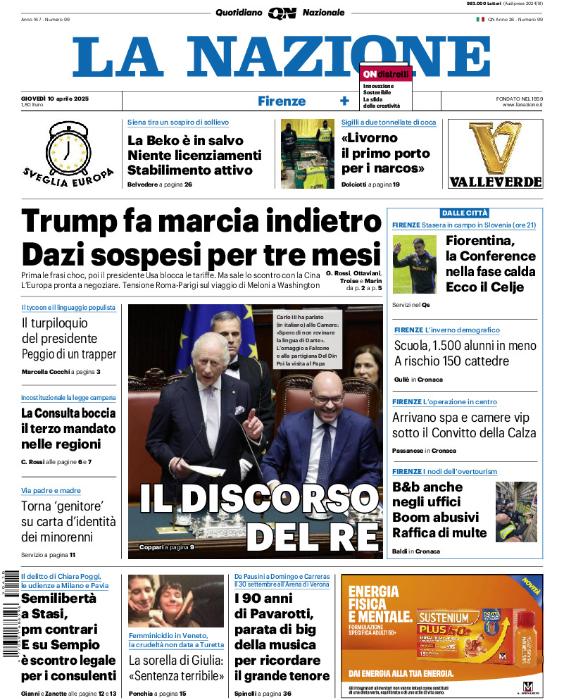 Firenze - giovedì 10 Aprile 2025