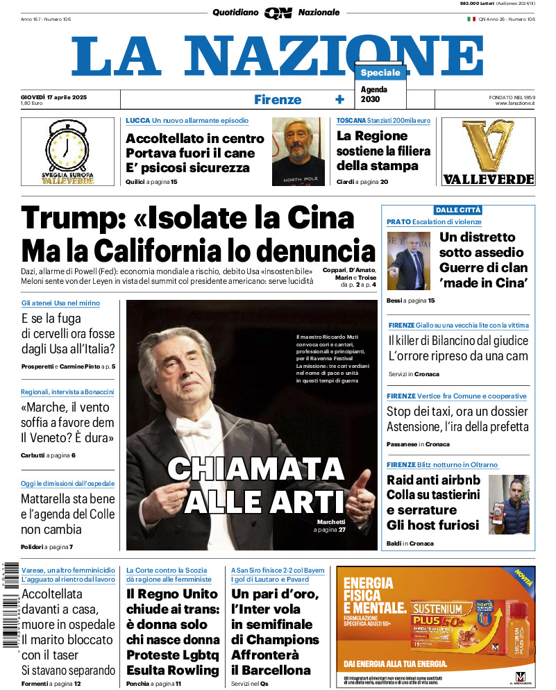 Firenze - giovedì 17 Aprile 2025