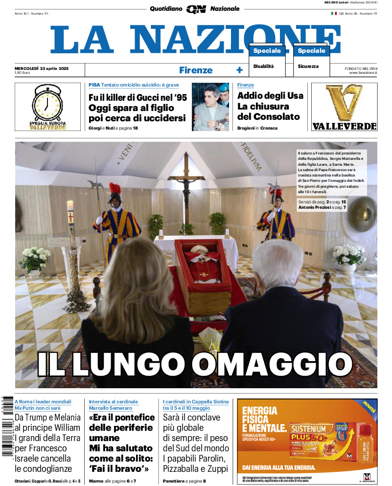 Firenze - mercoledì 23 Aprile 2025