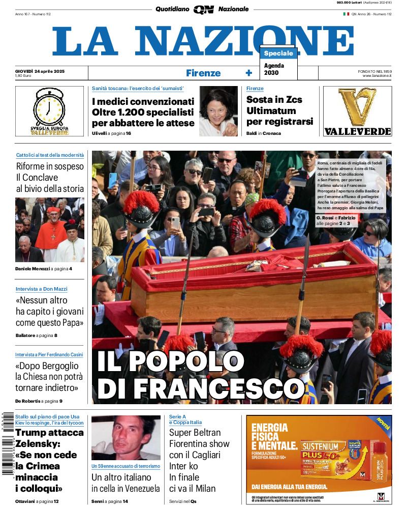 Firenze - giovedì 24 Aprile 2025