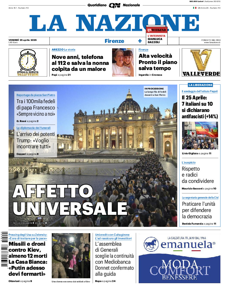 Firenze - venerdì 25 Aprile 2025