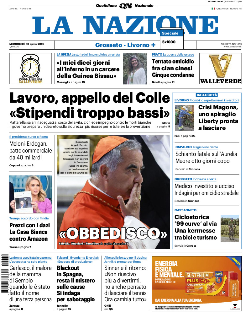 Livorno - mercoledì 30 Aprile 2025