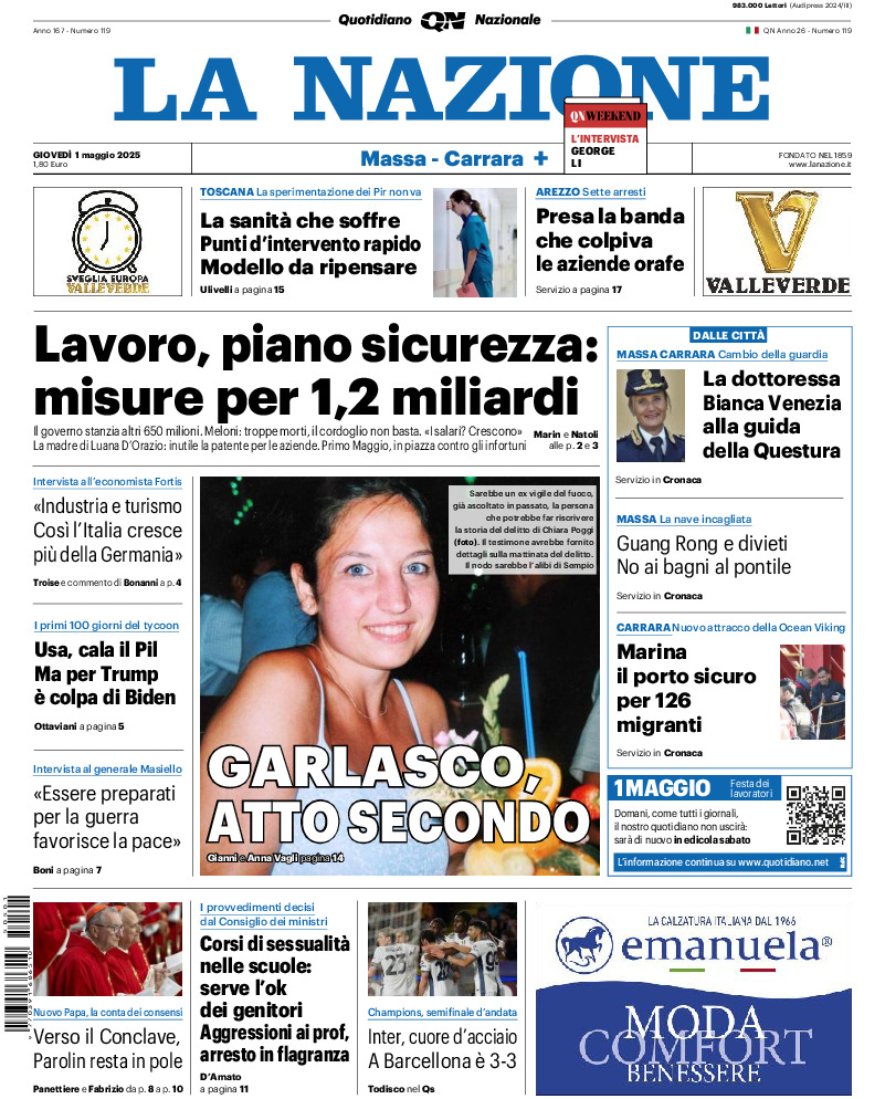 Massa Carrara - giovedì 01 Maggio 2025