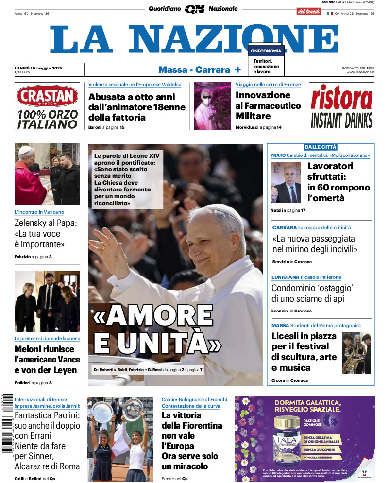 Massa Carrara - lunedì 19 Maggio 2025