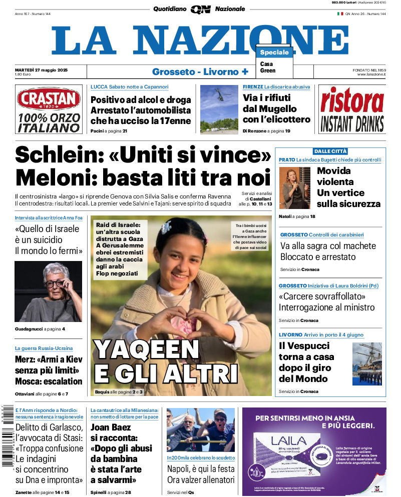 Livorno - martedì 27 Maggio 2025