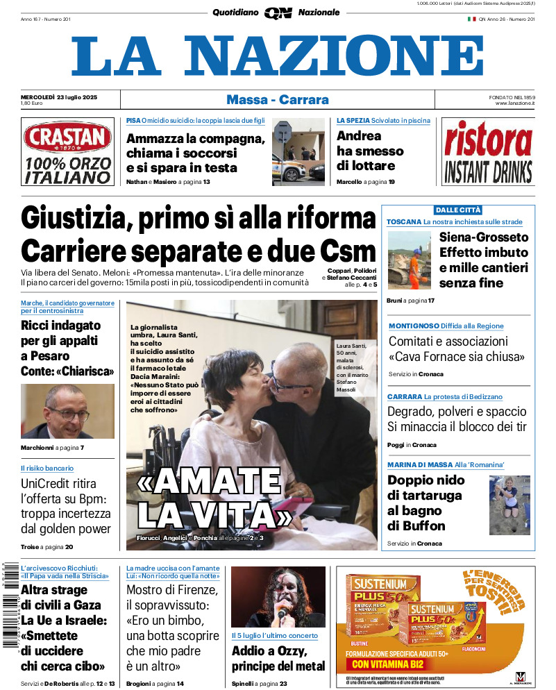 Massa Carrara - mercoledì 23 Luglio 2025