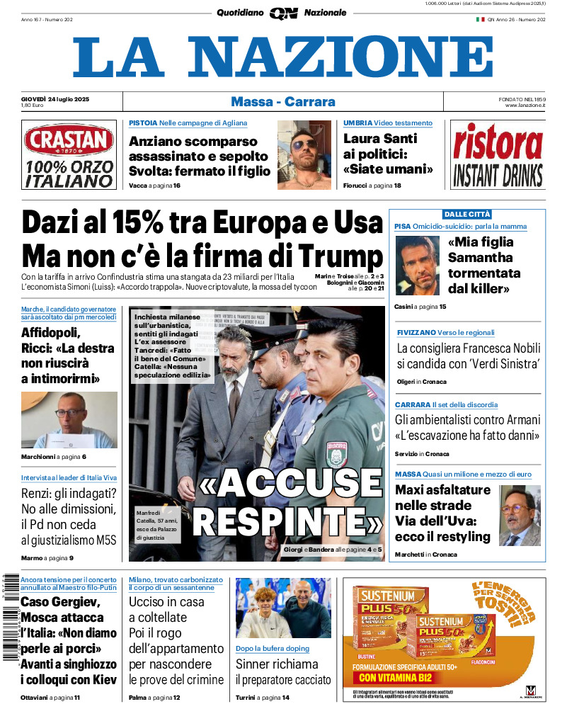 Massa Carrara - giovedì 24 Luglio 2025