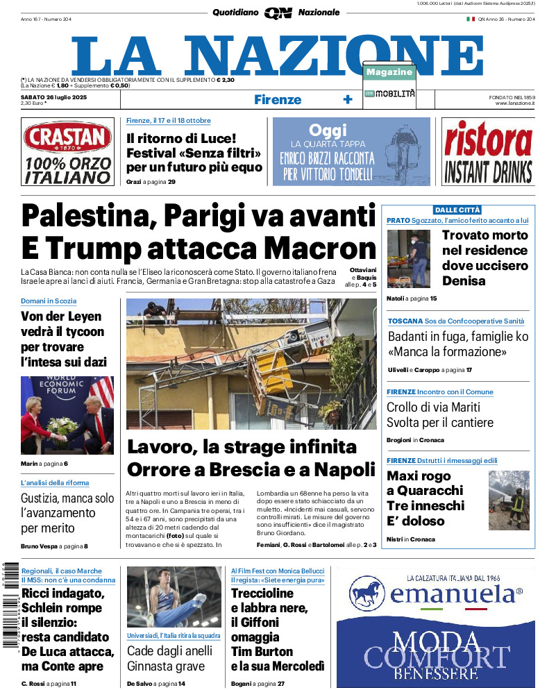 Firenze - sabato 26 Luglio 2025