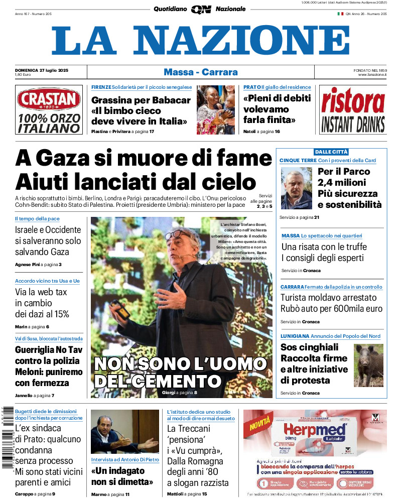 Massa Carrara - domenica 27 Luglio 2025