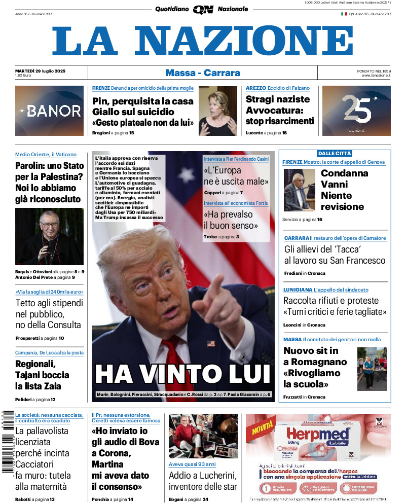 Massa Carrara - martedì 29 Luglio 2025