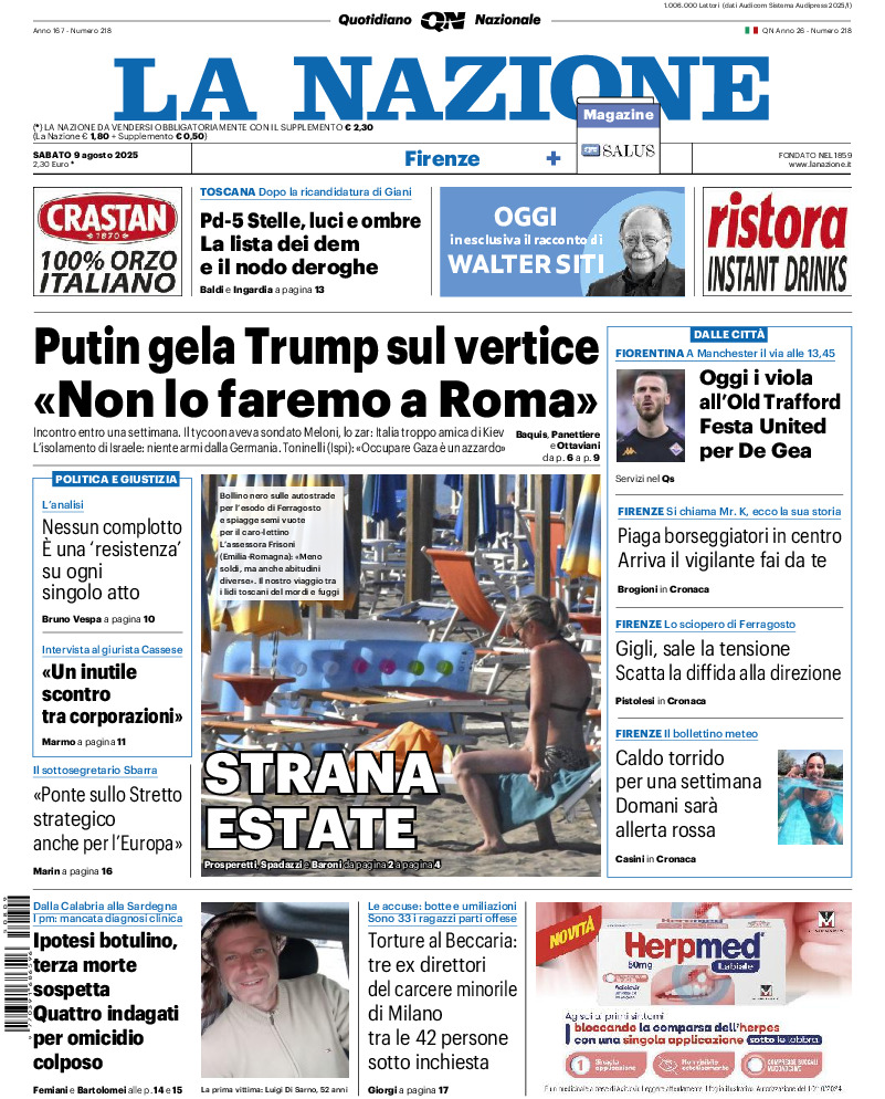 Firenze - sabato 09 Agosto 2025