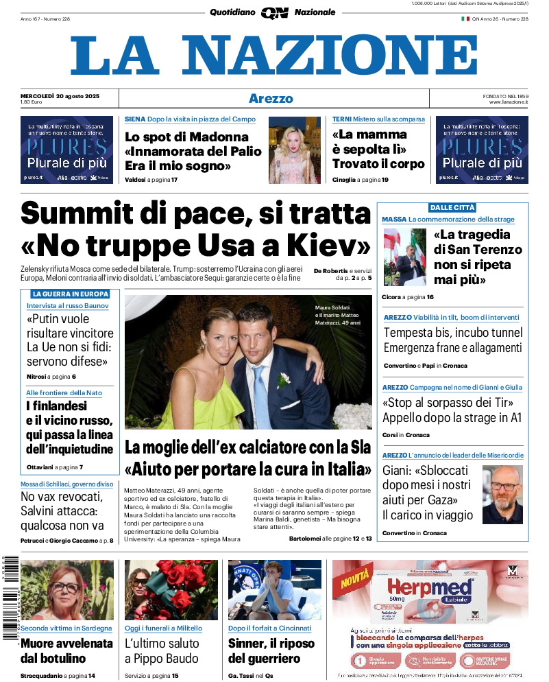Arezzo - mercoledì 20 Agosto 2025