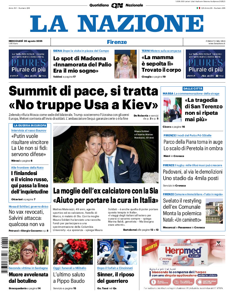 Firenze - mercoledì 20 Agosto 2025