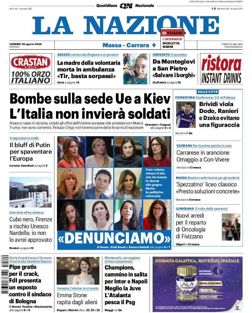 Massa Carrara - venerdì 29 Agosto 2025